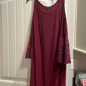 Worn once to a wedding. Scoopneck, cold shoulder cocktail dress.